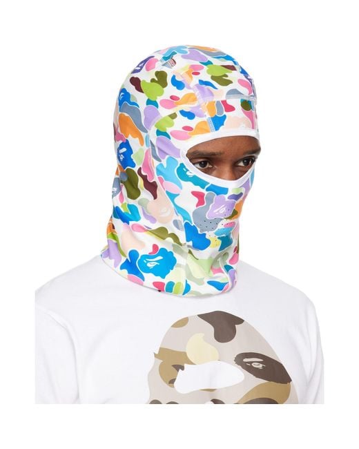 A Bathing Ape Blue Camo Balaclava for men