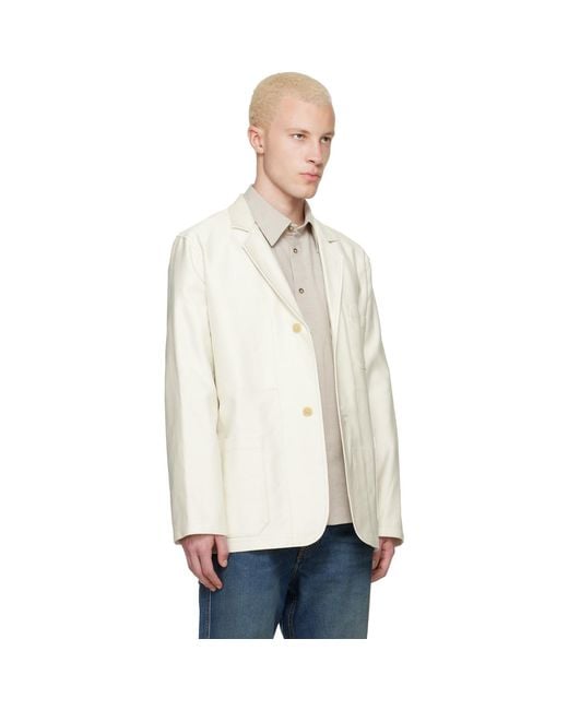 A.P.C. Natural Off- Leo Blazer for men