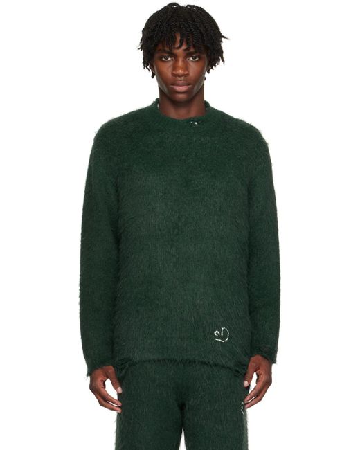 Adererror Green Crewneck Sweater for men