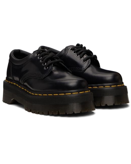 Dr. Martens Black 8053 Leather Platform Casual Derbys