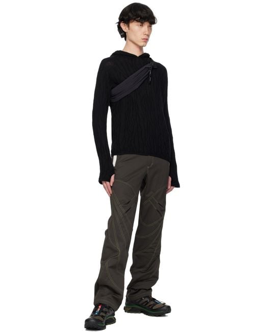 Côte&Ciel Black Adda Plus Komatsu Onibegie Nylon Pouch for men