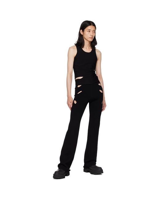 Dion Lee Black Cutout Tank Top for men