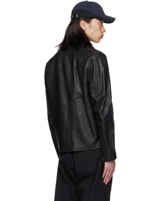 メンズ DIESEL L-korn-a レザージャケット ブラック | Lyst