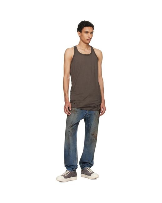 Rick Owens Black Temple Loose Tank Top for men