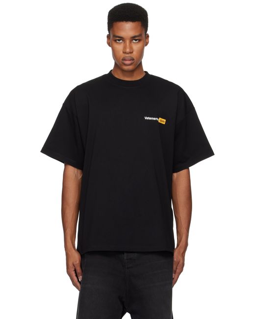 Vetements Black .Com' T-Shirt for men