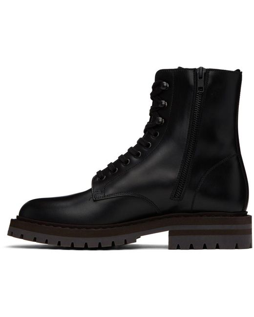 Common Projects Black Combat Boots for Men | Lyst