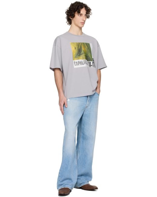 メンズ Jean Paul Gaultier Ssense限定 グレー Printed Water コットン オーバーサイズ Tシャツ White