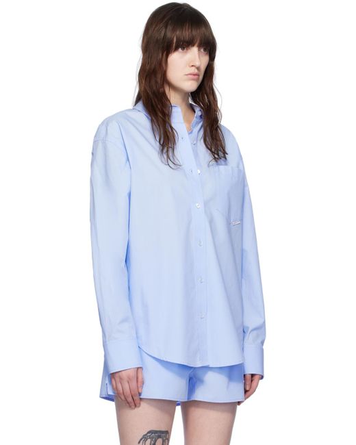 Chemise bleue à poche T By Alexander Wang en coloris Blue