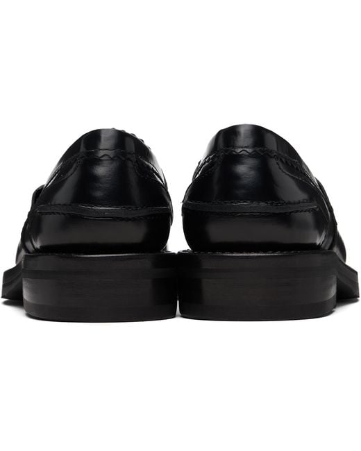 Our Legacy Black Leather Loafers for men