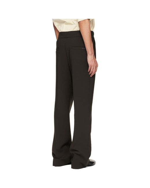 Fear Of God Black Double Weave Wool Tailored Flared Trousers for men