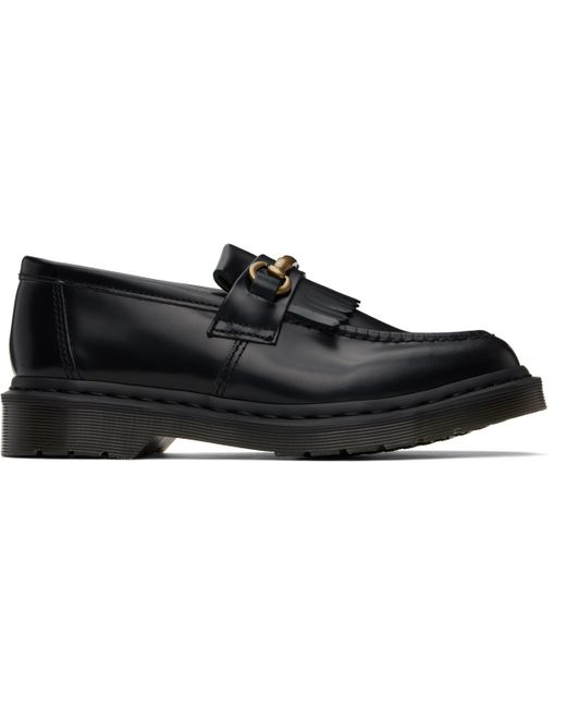 Dr. Martens Black Adrian Snaffle Smooth Leather Kiltie Loafers for men