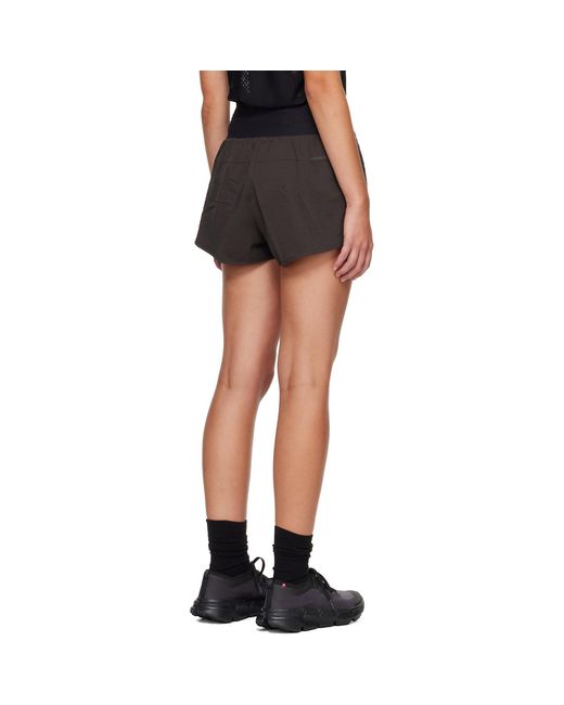 On Shoes Black Performance Volt Running Shorts
