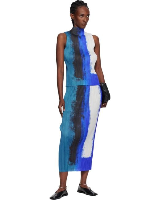 Pleats Please Issey Miyake Jump Top in Blue | Lyst