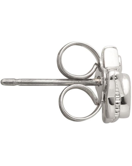 Vivienne Westwood Silver Black London Orb Single Stud Earring In Metallic For Men Lyst