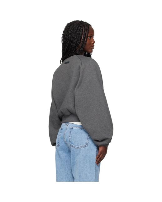 Fear Of God Black Holiday Embossed 90S Raglan Crewneck Sweatshirt
