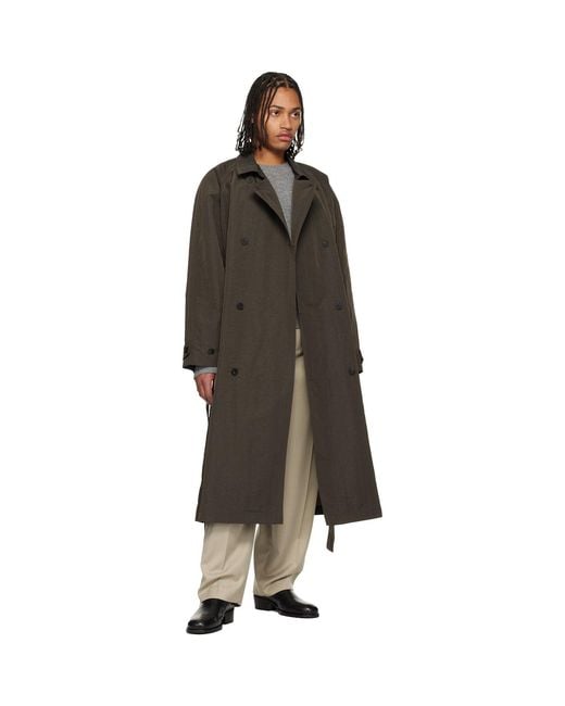 LE17SEPTEMBRE Black Crisp Raglan Trench Coat for men