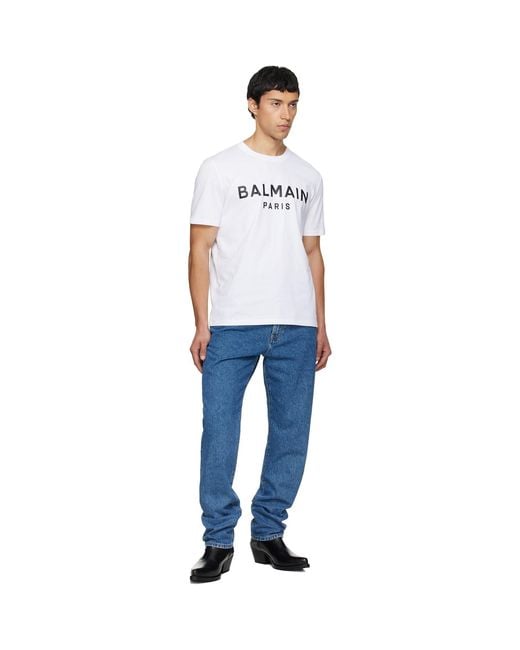 Balmain Blue Straight-Cut Jeans for men
