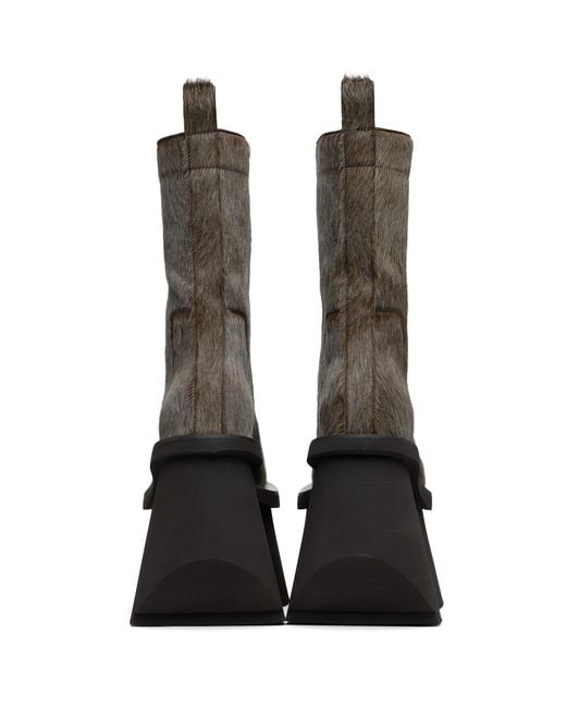 Rick Owens Brown Concordians Factory Boots for men