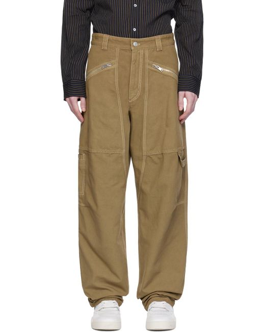 Isabel Marant Natural Taupe Farker Trousers for men
