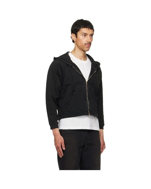 Second/Layer Black Rola Zip Hoodie for men