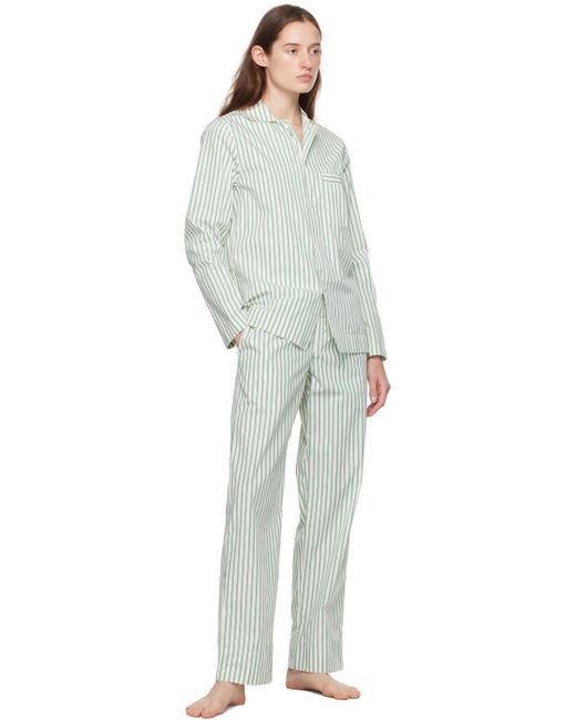 Tekla White Drawstring Pyjama Pants