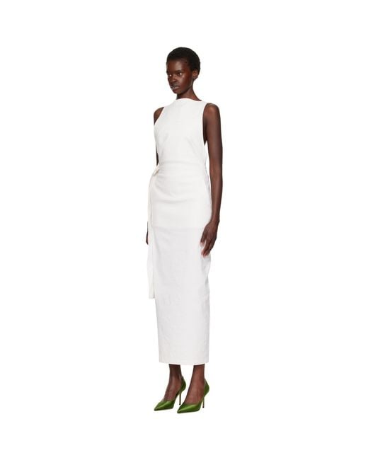 Issey Miyake White Off- Allow Maxi Dress