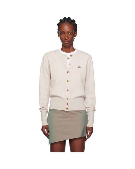 Vivienne Westwood Natural Taupe Bea Cardigan