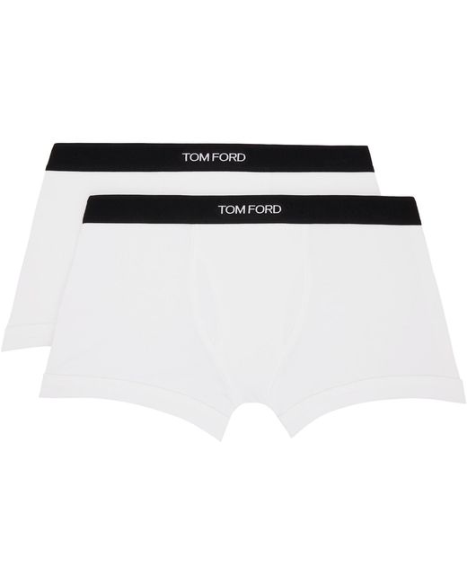 Tom Ford Black Two-Pack Cotton Boxer Briefs for men