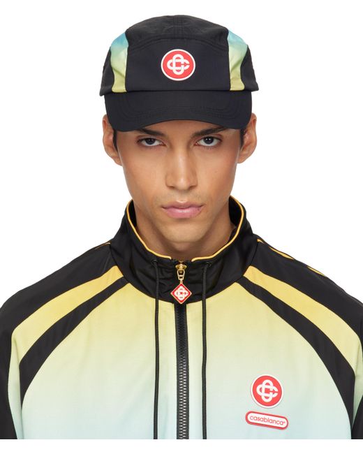 Casablanca Black Frog Gradient Nylon Cap for men