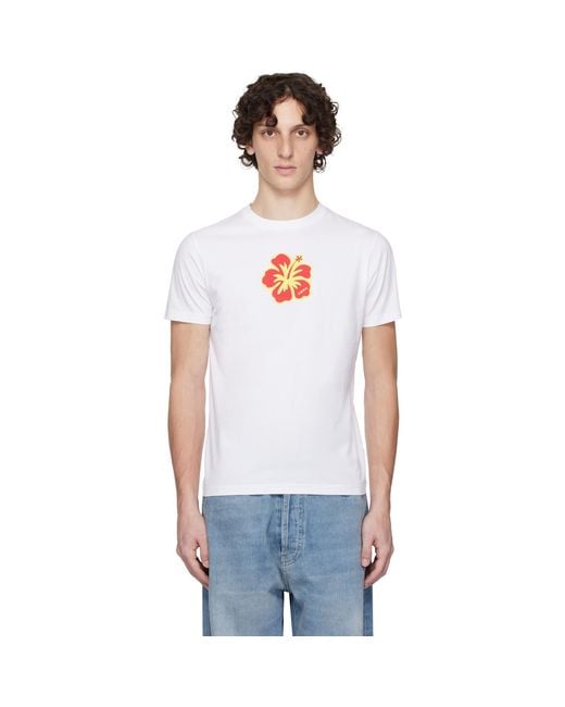 Abra White Flower T-Shirt for men