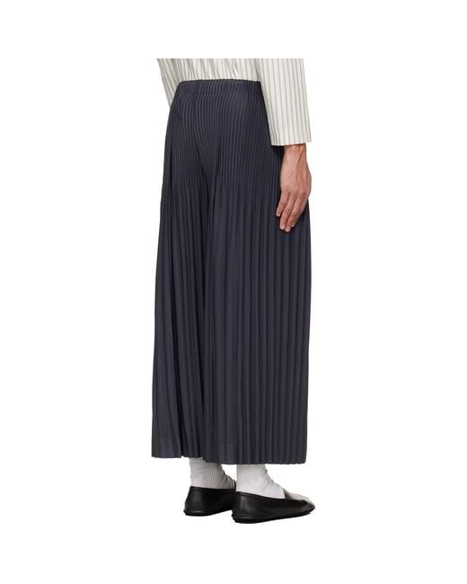 Homme Plissé Issey Miyake Black Monthly Colors December Trousers for men