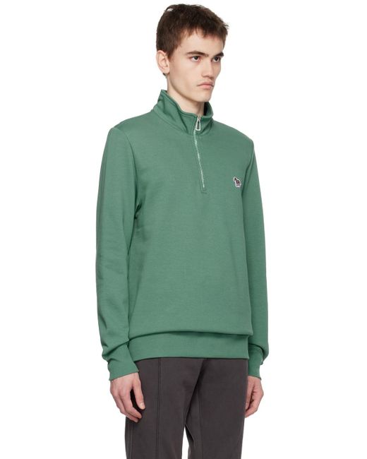 PS by Paul Smith Green Half-zip Sweatshirt for men
