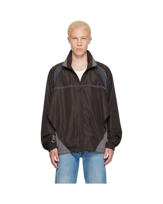 Maison Margiela Black Contrast Panel Track Jacket for men