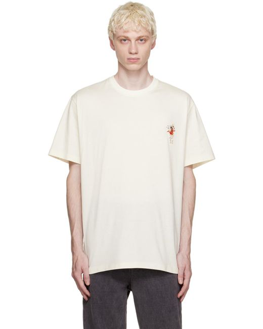 Wooyoungmi Natural Off-white Volcano T-shirt for men