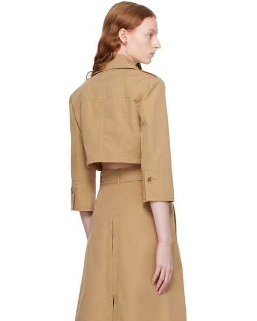 Beige cropped shop jacket