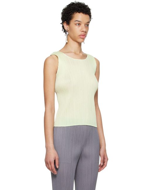 Pleats Please Issey Miyake Green Monthly Colors May Tank Top | Lyst