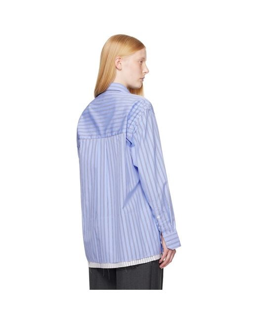HOMMEGIRLS Blue Shirt Minidress