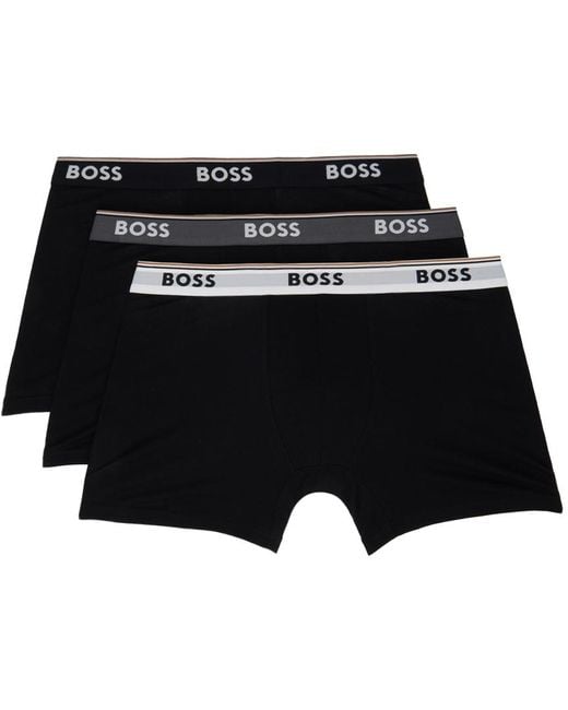 Boss Three-pack Black Boxers for men