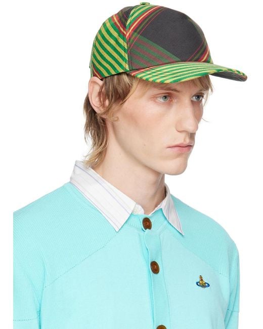 Vivienne Westwood Green Embroidered Cap for men