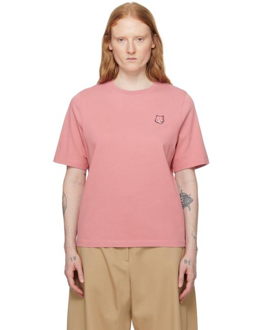 Maison Kitsuné ボールド フォックスヘッド Tシャツ Pink