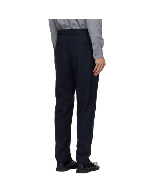 Boss Blue Tapered Trousers for men