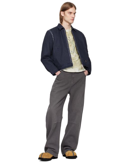 THUG CLUB Blue Dickies Edition X Stitch Eisenhower Jacket for men