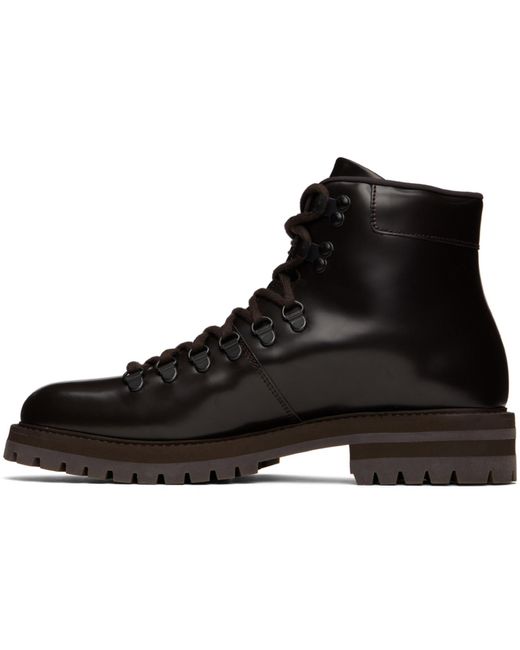 Common Projects Black Leather Hiking Boots for men