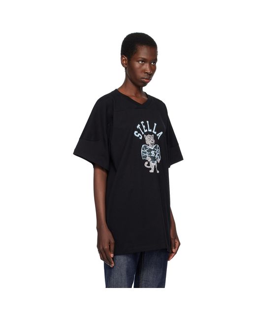 Stella McCartney Black Leopard Mascot T-Shirt
