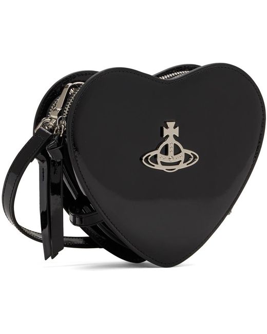 Vivienne Westwood Black Louise Heart Crossbody Bag for men