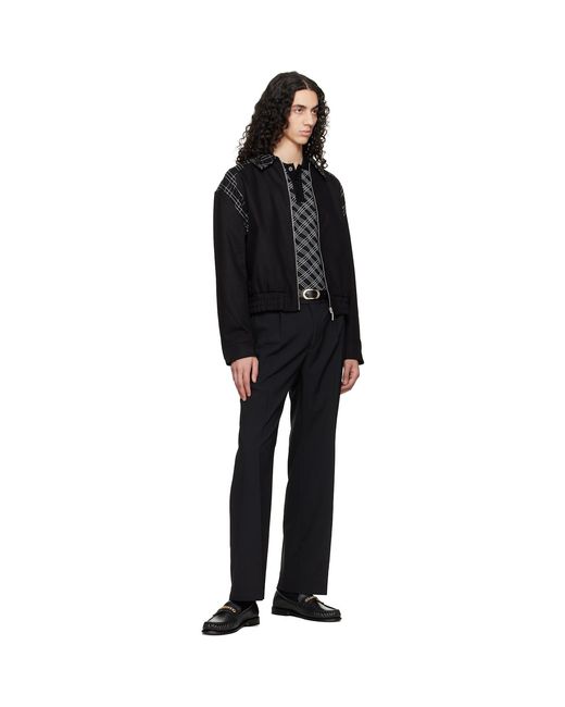 Ernest W. Baker Black Varsity Jacket for men