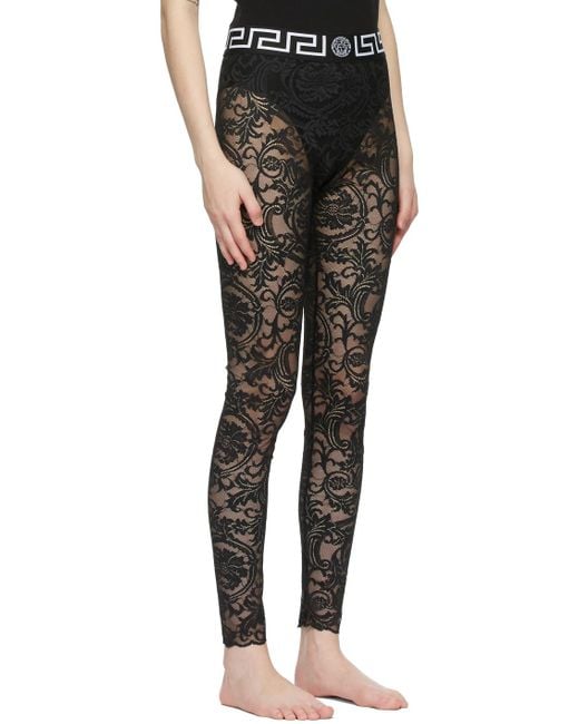 Versace lace leggings clearance
