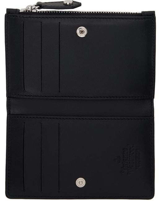 Porte-cartes mince noir à deux volets Vivienne Westwood pour homme en coloris Black