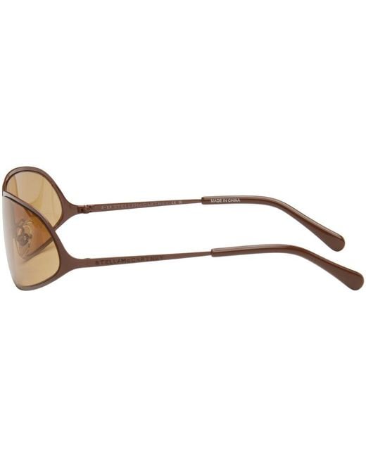 Stella McCartney Black Brown Oval Sunglasses