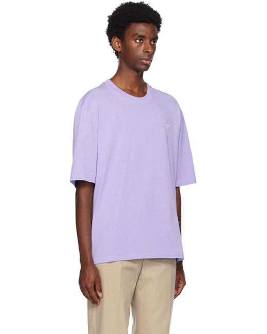 AMI Ssense Exclusive Purple Ami De Cœur T-shirt for men